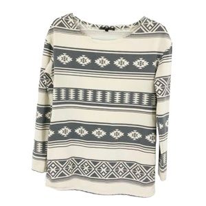 Urban Outfitters Truly Madly Deeply Top Womens Size S Aztec Long Sleeve Pockets